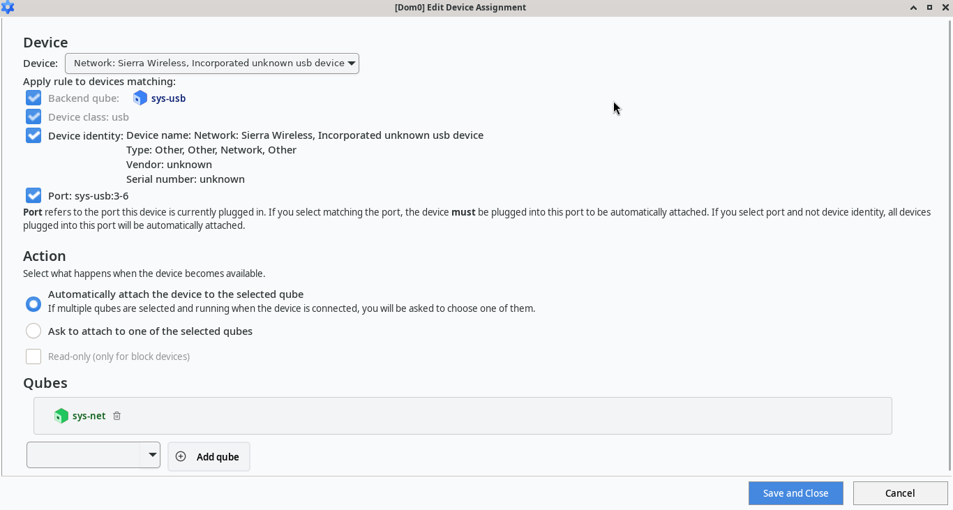 Editing device assignment for a network interface in Global Config